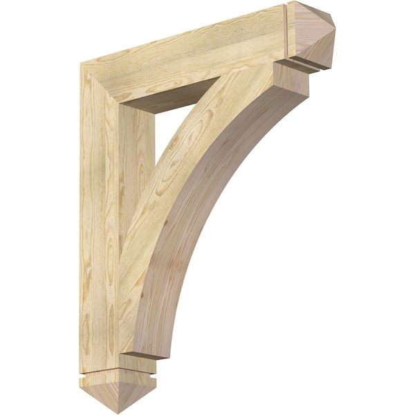 Ekena Millwork Thorton Arts & Crafts Rough Sawn Bracket, Douglas Fir, 6"W x 34"D x 40"H BKT06X34X40THR03RDF - main